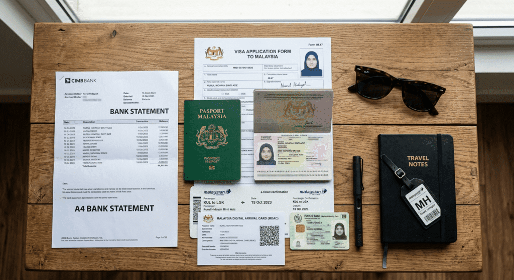 Malaysia visa document checklist for Pakistani applicants