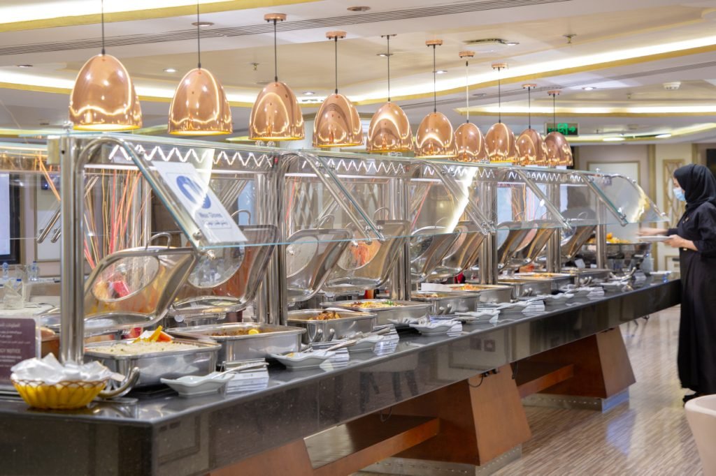 Buffet serving counter at Dallah Taibah Hotel Madinah