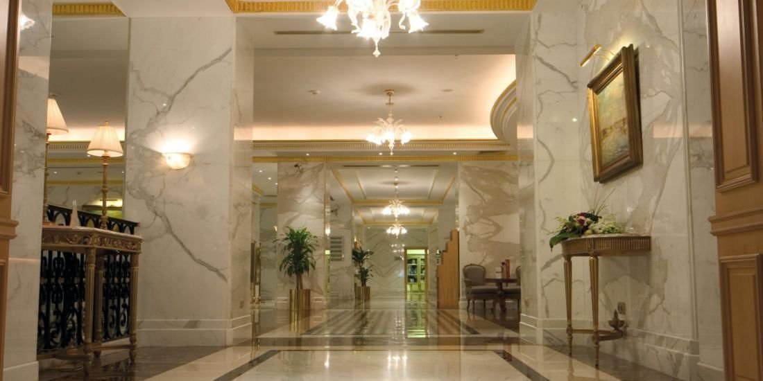Lobby interior at New Madinah Hotel